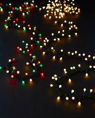 Clear and multicolor cherry light strings