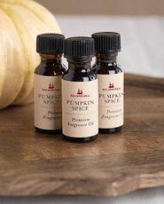 Pumpkin spice scented oil in bottles